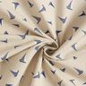 Decor Fabric Half Panama small sailboats – natural/navy blue,  thumbnail number 3
