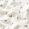 Double Gauze/Muslin seagulls – ivory/dark taupe,  thumbnail number 2