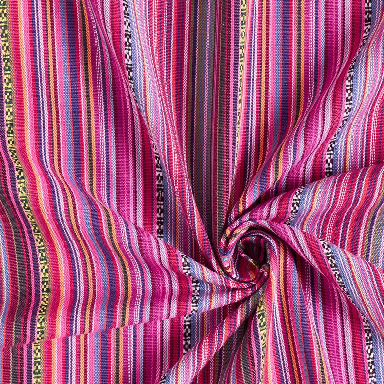 Decor Fabric Jacquard Fine Stripes – purple/berry, image number 3