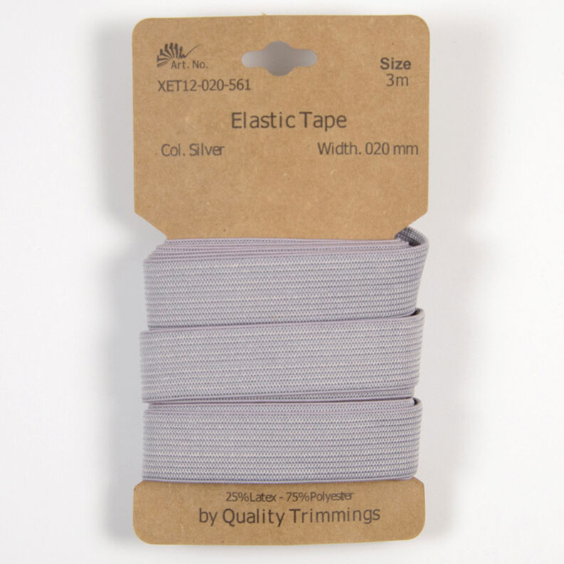 Elastic Band [3 m | 20 mm] – grey,  image number 1