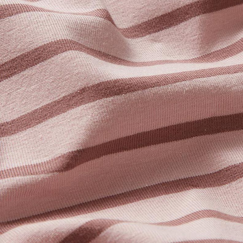 Narrow & Wide Stripes Cotton Jersey – light dusky pink/dark dusky pink,  image number 2