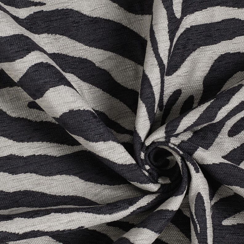 Upholstery Fabric Jacquard Zebra – black/grey, image number 3