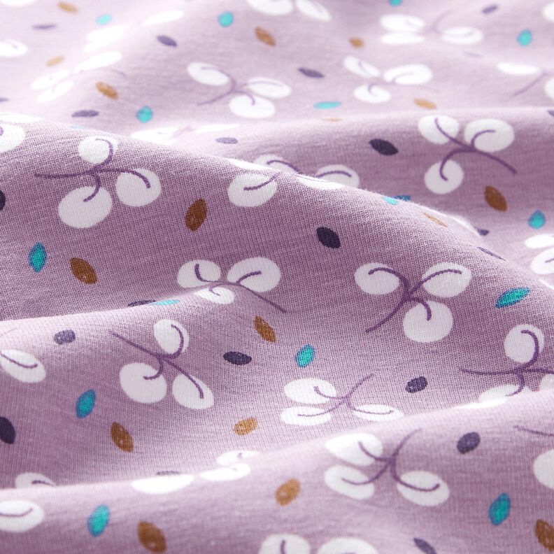 Cotton Jersey branches and dots – lavender,  image number 2