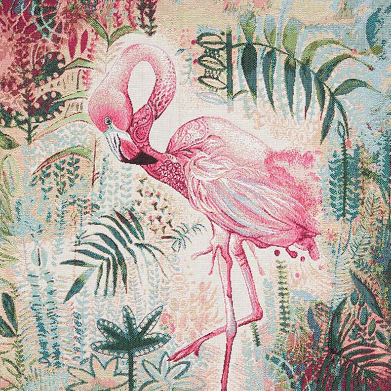 Tapestry Decor Fabric Panel Flamingo – beige/pink,  image number 1