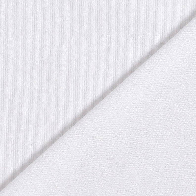 Plain cotton linen blend jersey – white,  image number 3