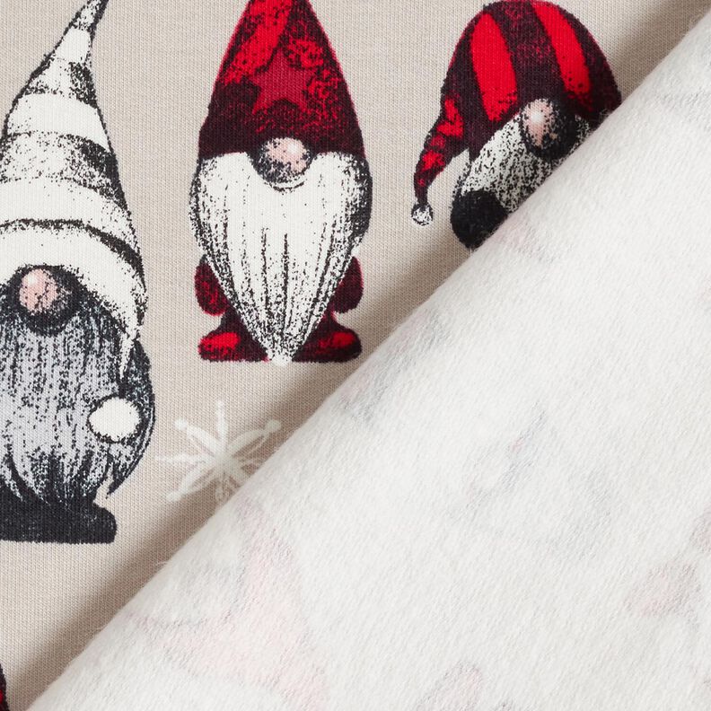 French Terry Christmas elves – light taupe, image number 4