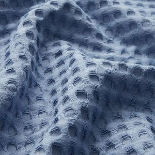 Waffle Piqué Karos – light wash denim blue, 