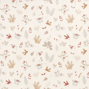 Double Gauze/Muslin Woodland Plants – offwhite, 