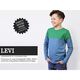 LEVI - long-sleeved shirt with colour blocking, Studio Schnittreif  | 86 - 152,  thumbnail number 1