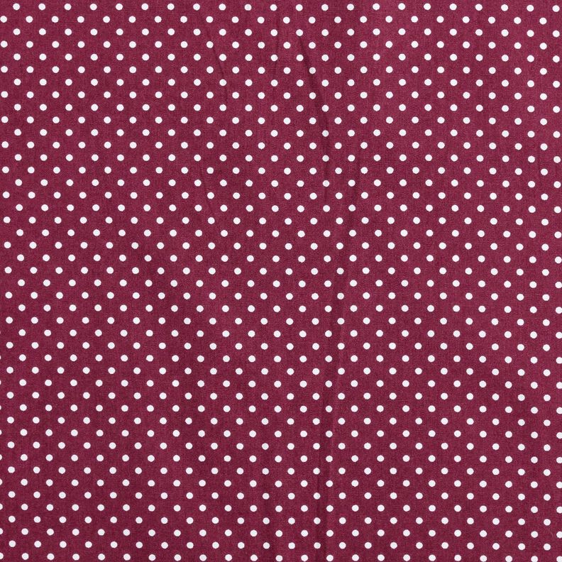 Cotton Poplin Mini polka dots – burgundy/white,  image number 1