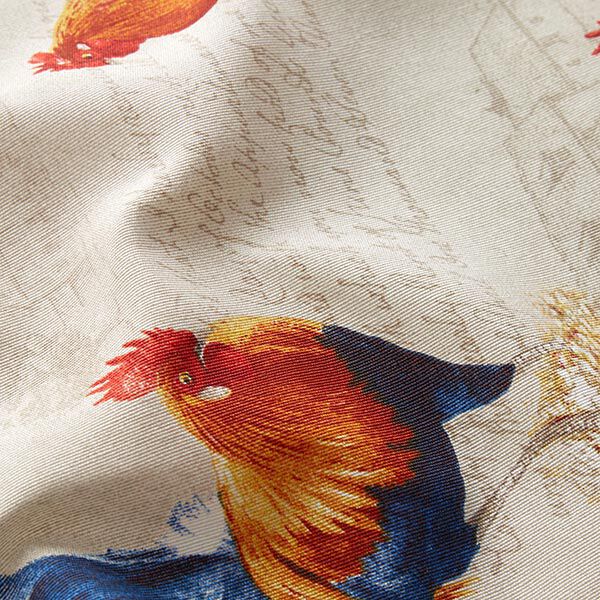Decorative fabric Canvas Rooster and writing – natural,  image number 2