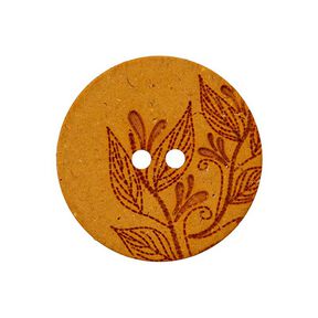 Recycled 2-Hole Hemp/Polyester Button – terracotta, 