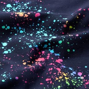 Cotton Jersey Colourful splashes of colour | Glitzerpüppi – navy blue/colour mix, 