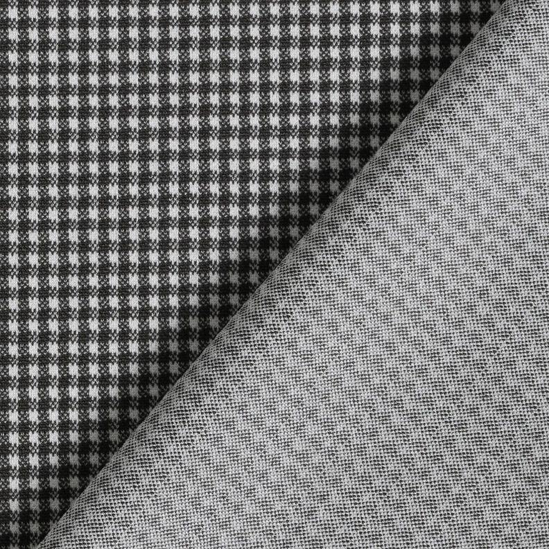 Knitted jacquard small houndstooth check – black/white,  image number 3