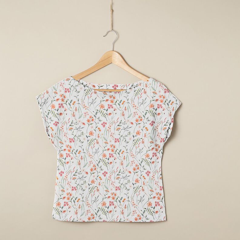 GOTS Cotton Jersey wildflower meadow Digital Print – ivory, image number 5