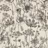 Decor Fabric Half Panama Flowers and grasses – natural/black,  thumbnail number 1