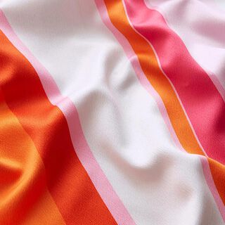 Stretch satin block stripes – offwhite/pink, 