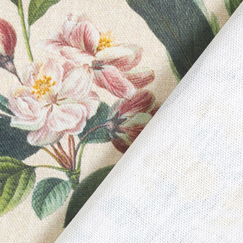 Decor Fabric Half Panama Nostalgic Plants – cashew/pine,  image number 4