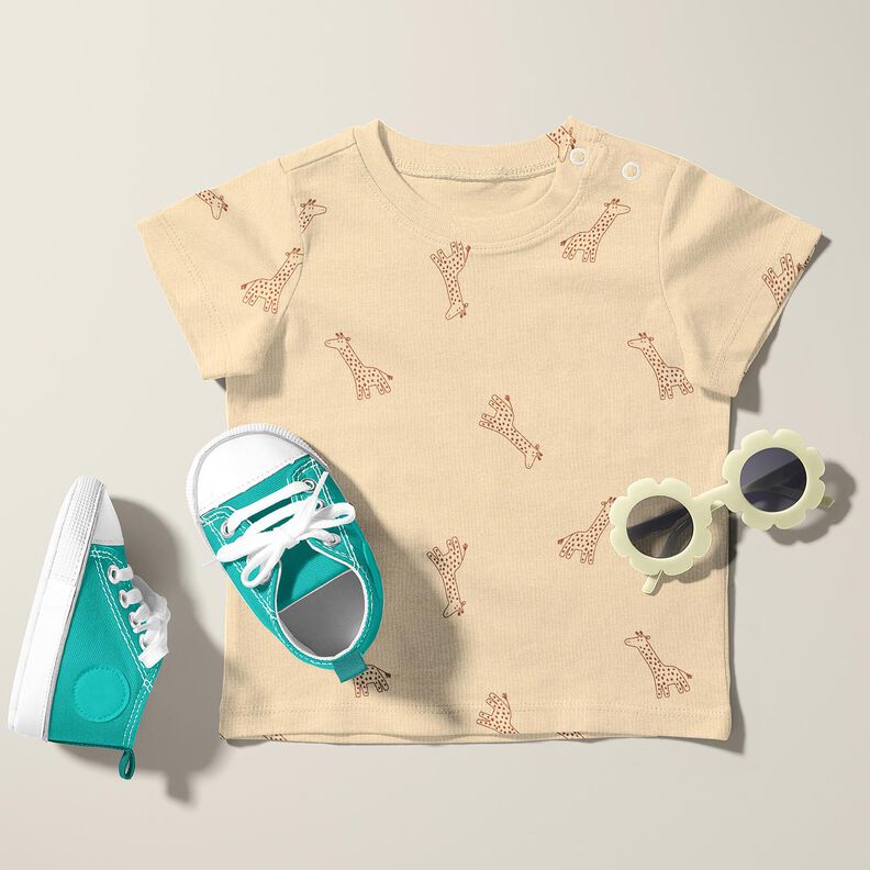Cotton Jersey Giraffes – almond, image number 5