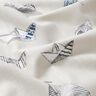 Decor Fabric Panama Little boat – natural/light blue,  thumbnail number 2