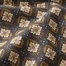 Cotton Cretonne flowery tiles – granite,  thumbnail number 2
