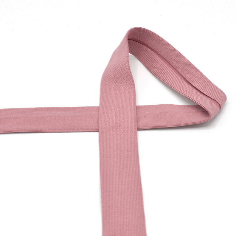 Bias binding Cotton Jersey [20 mm] – dark dusky pink,  image number 2