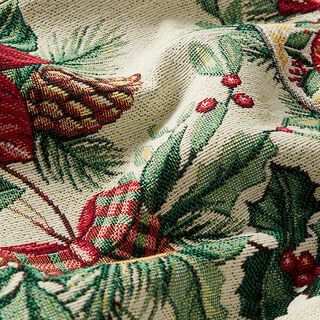 Decor Fabric Tapestry Fabric Gingerbread Man – light beige/carmine, 