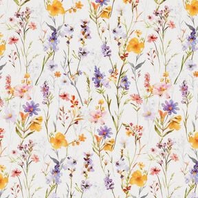 Decor Fabric Cotton Twill wildflowers – ivory/lilac, 
