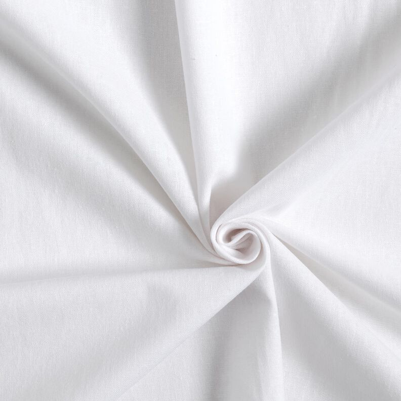 washed linen cotton blend – white,  image number 1
