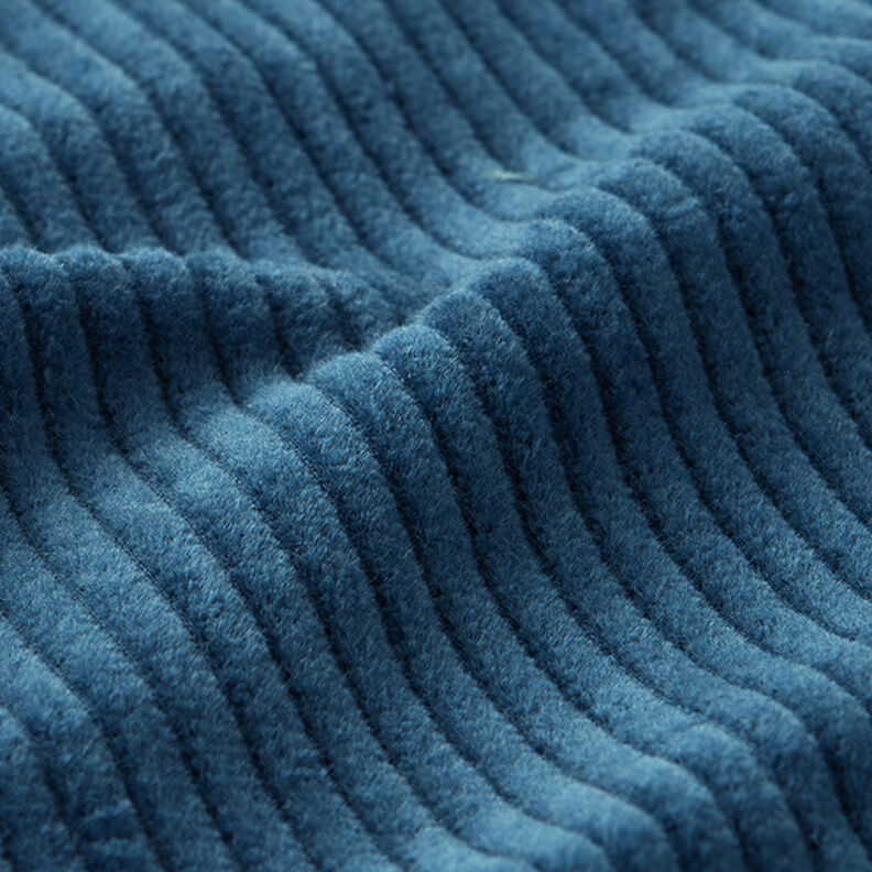 Chunky Corduroy pre-washed Plain – steel blue,  image number 2