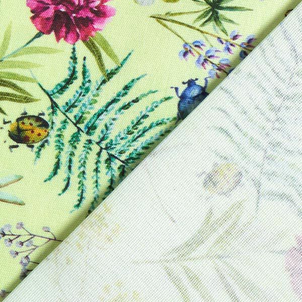 Outdoor Fabric Canvas Wildflowers & Insects – pastel green,  image number 4