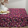 Decor Fabric Canvas Floral Fans – black/pink,  thumbnail number 5