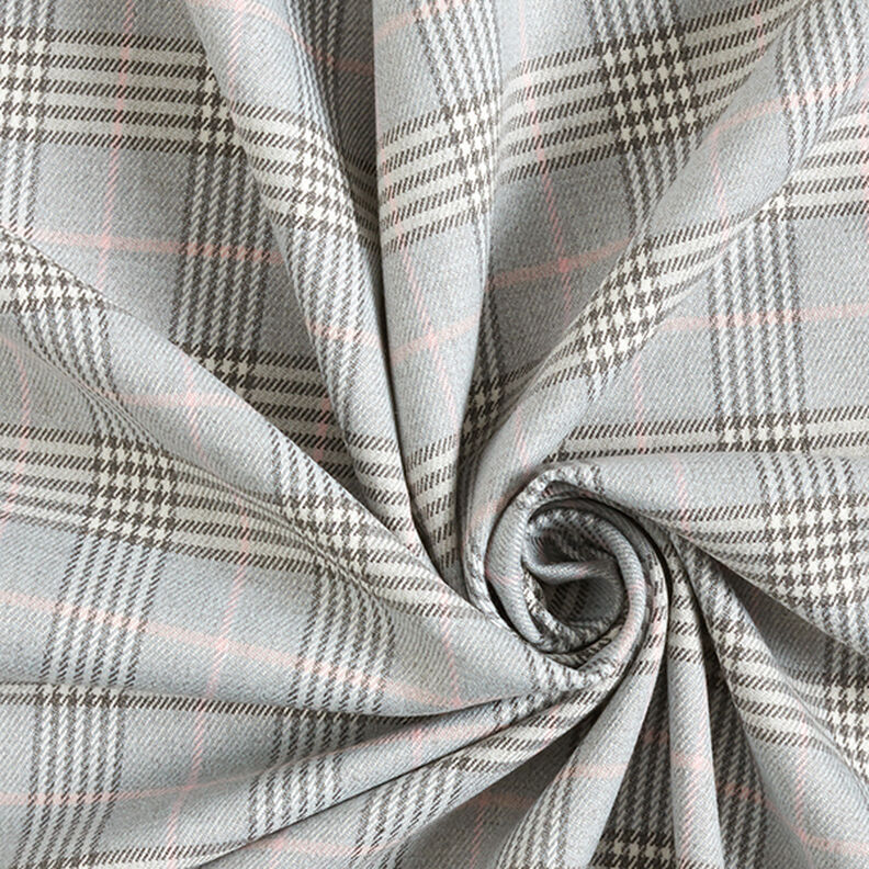 Stretch Trouser Fabric Tartan – light grey/dark grey,  image number 3