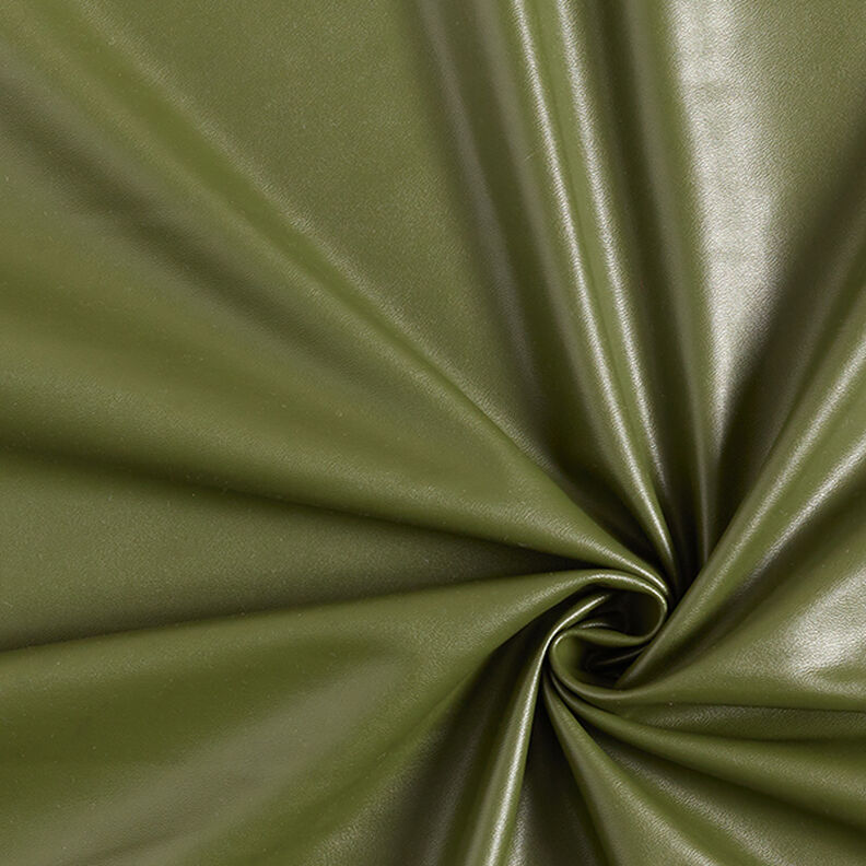 plain stretch faux leather – khaki,  image number 1