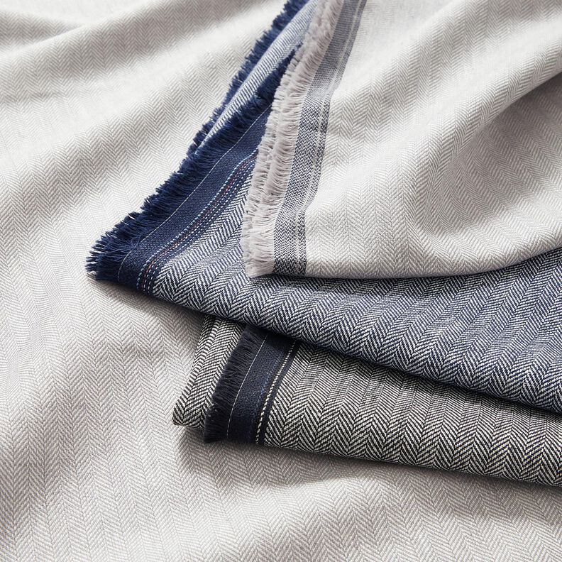 Herringbone Linen Cotton Blend – black,  image number 5