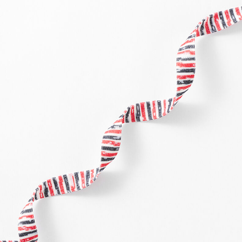 Knitted Trim  Mottled Stripes [13 mm] – red/black,  image number 1