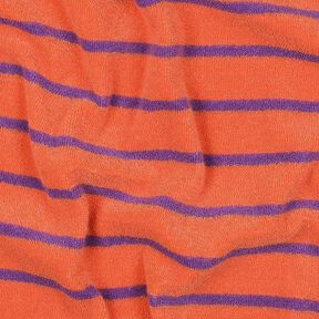 terry cloth jersey Stripes | Poppy Fabrics – orange/red lilac, 