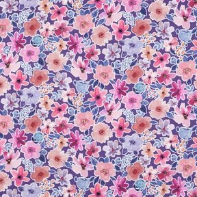 Cotton Poplin Flowers | Poppy Fabrics – red lilac, 
