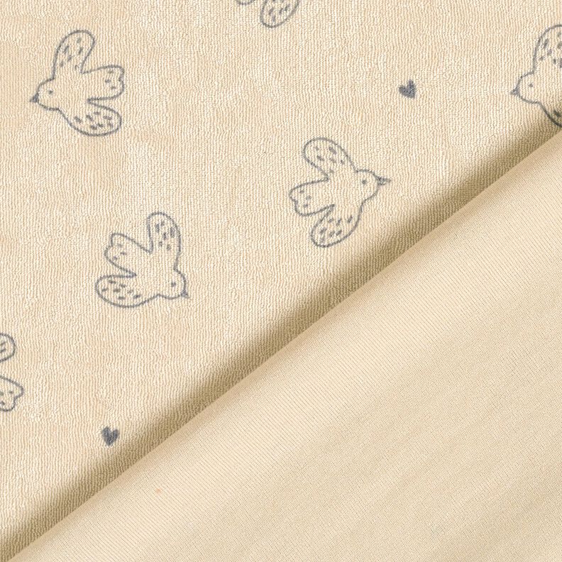 terry cloth jersey little birds – almond,  image number 4
