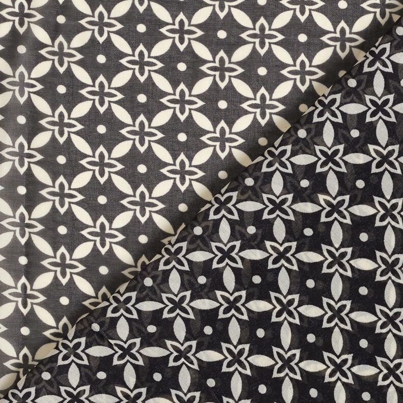 Chiffon floral ornaments – black/white,  image number 4