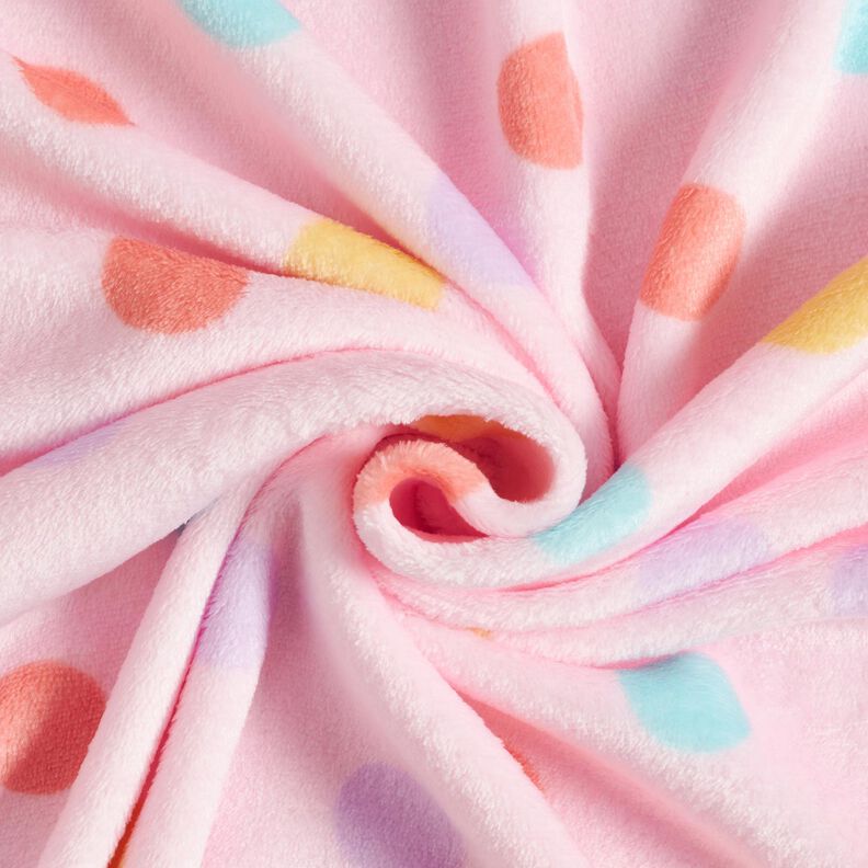 Cosy Fleece colourful dots – light pink, image number 3