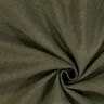 Linen fabric ramie mix stonewashed, heavy quality – dark olive,  thumbnail number 1