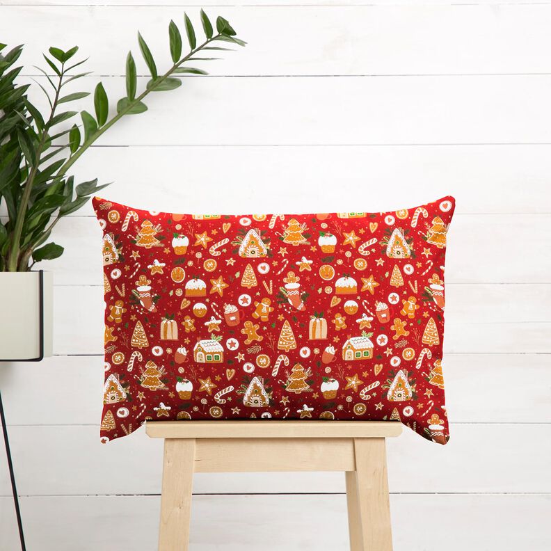 Cotton Poplin Lebkuchen – carmine/mustard,  image number 6