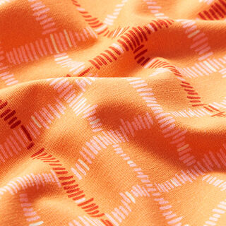 GOTS Cotton Jersey Checks | Tula – orange/terracotta, 