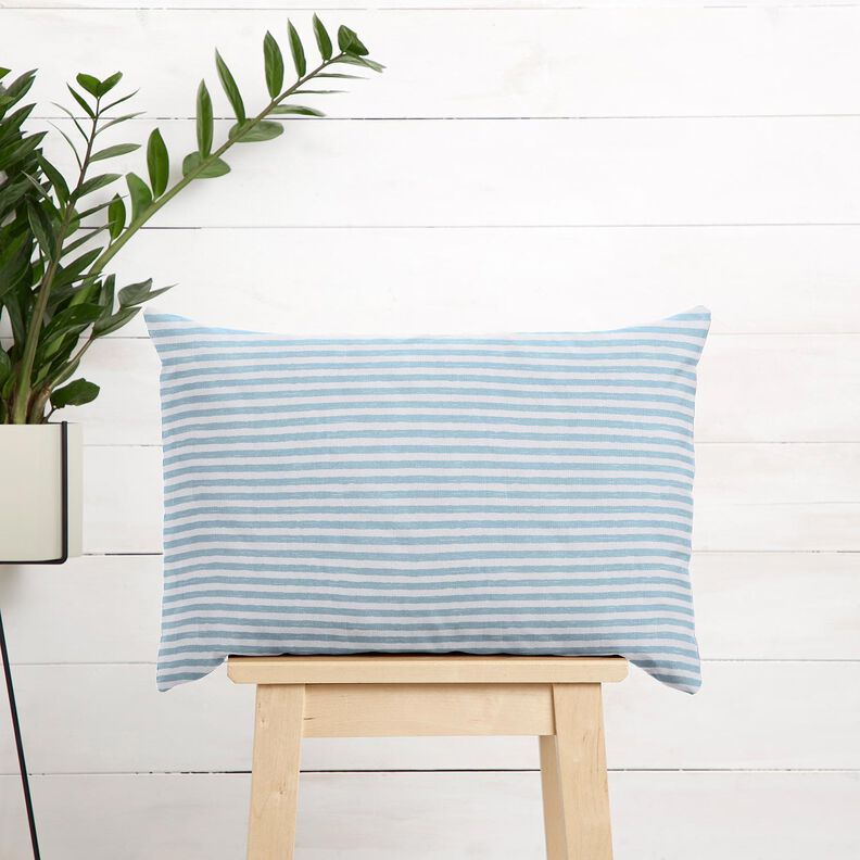 Cotton Cretonne casual stripes – light blue/white, image number 7