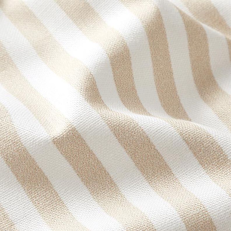 Decor Fabric Half Panama Vertical stripes – light beige/white,  image number 2