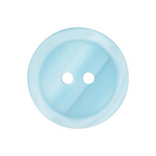 Basic 2-Hole Plastic Button - light blue, 