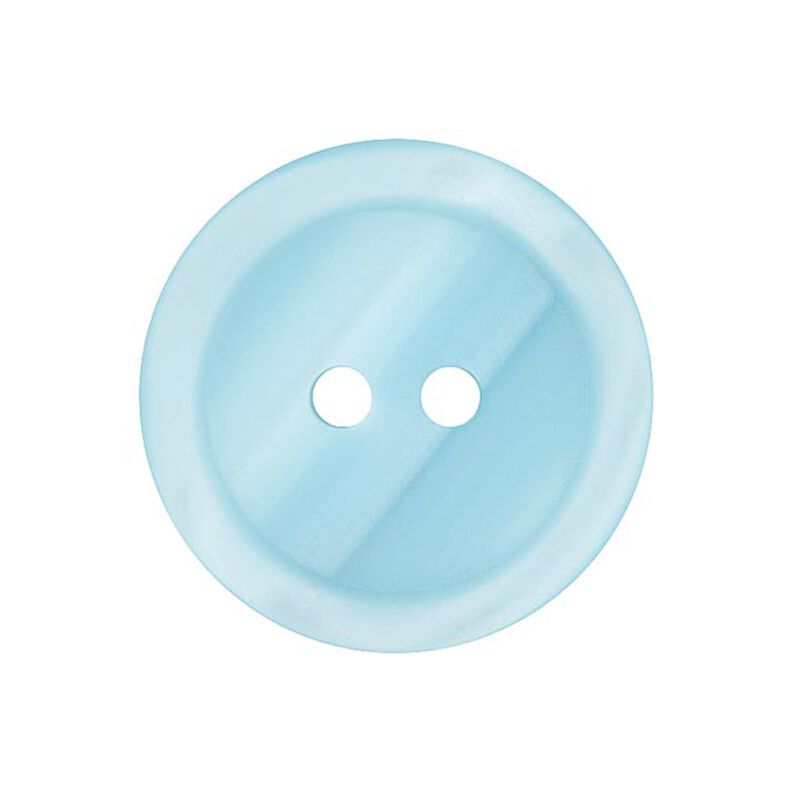 Basic 2-Hole Plastic Button - light blue,  image number 1