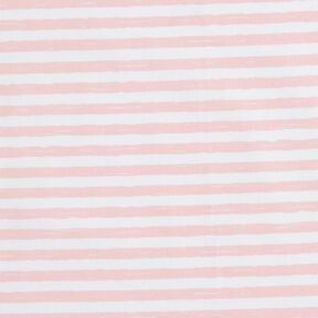 Cotton Cretonne casual stripes – light pink/white, 