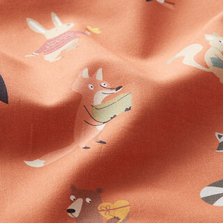 Cotton Poplin Animal Party – copper, 